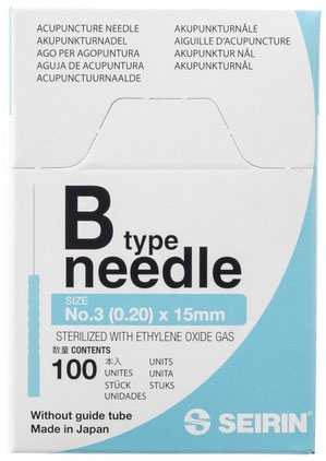 Aghi Seirin tipo B nr. 3 - 0.20 x 15 mm - azzurri