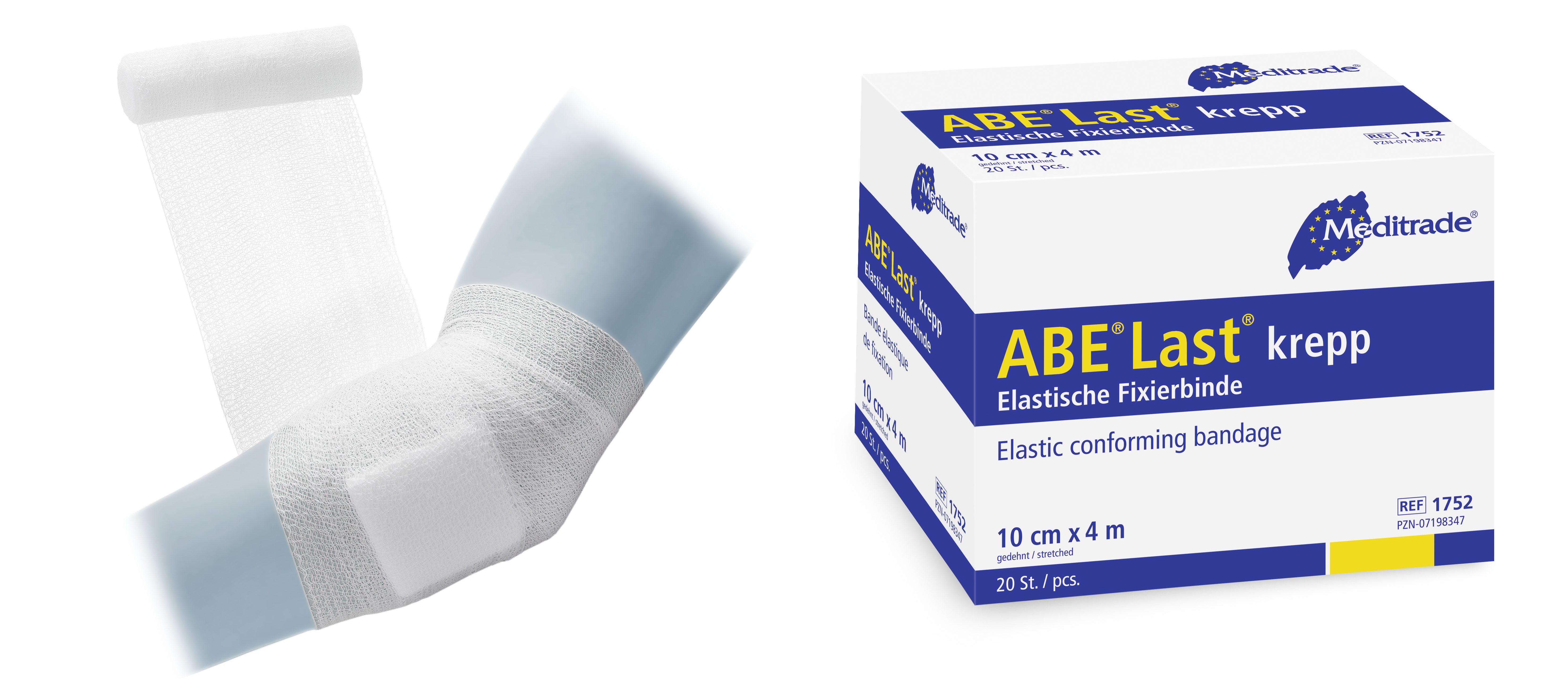 Bende di garza elastica ABE Last Krepp 4 m x 6 cm