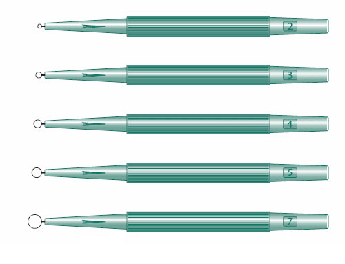 Curette dermatologiche KAI Ø 2mm