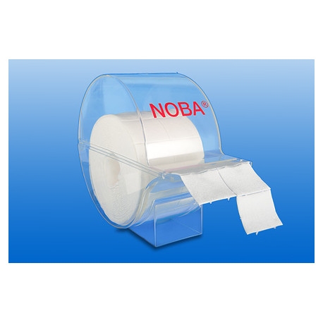 Distributore igienico per tamponi d'ovatta in rotolo - trasparente