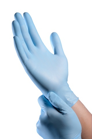 Guanti in nitrile CLine Eco blu - M