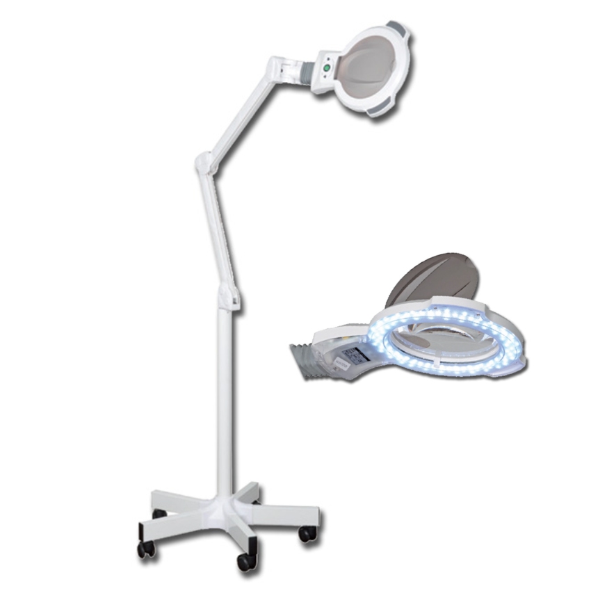 Lampada Dermaled su carrello con lente