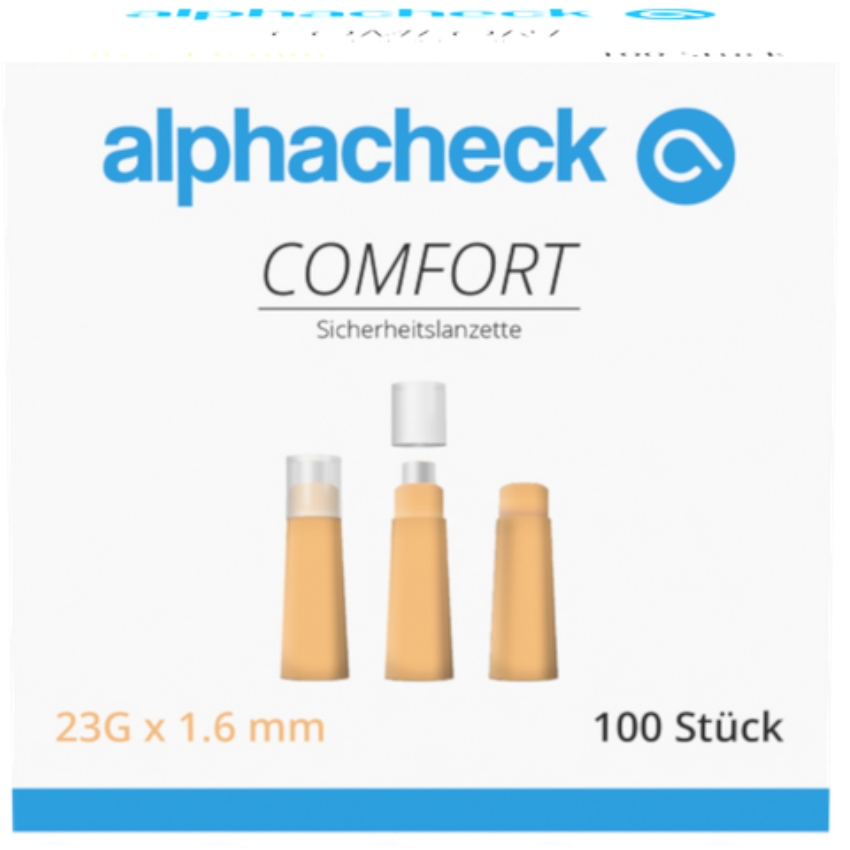 Lancette pungidito Alphacheck Comfort - 23G 16 mm