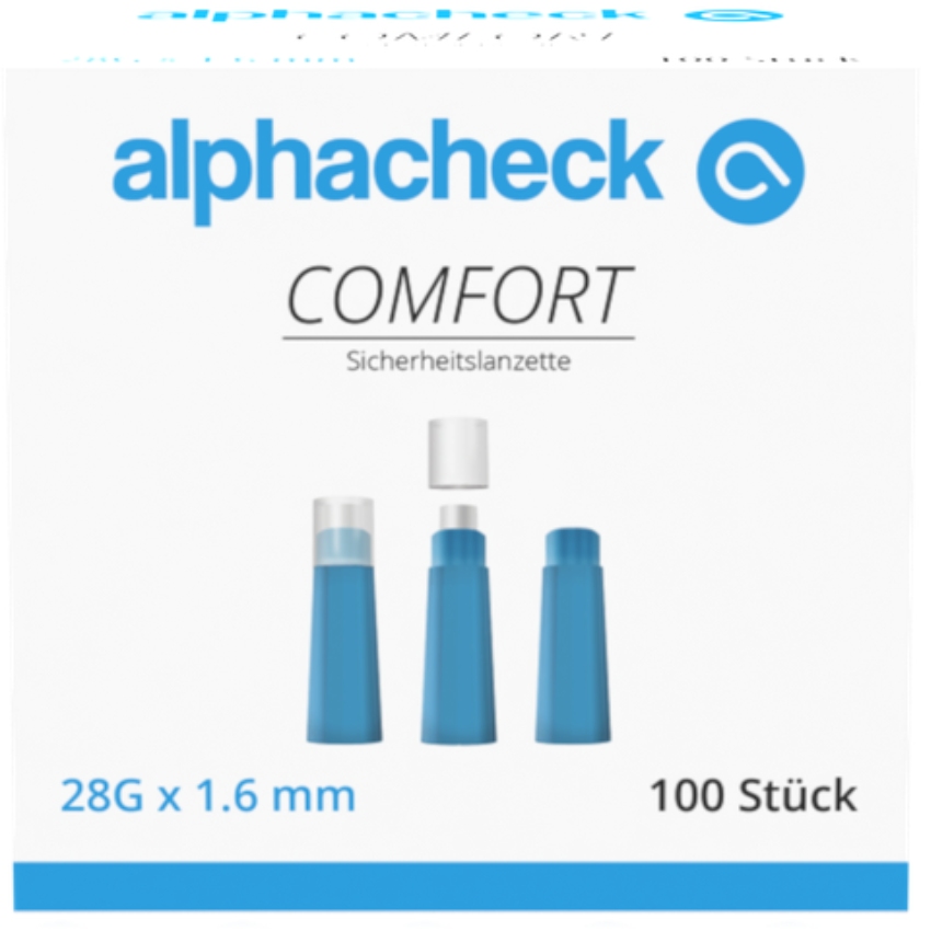 Lancette pungidito Alphacheck Comfort - 28G 16 mm