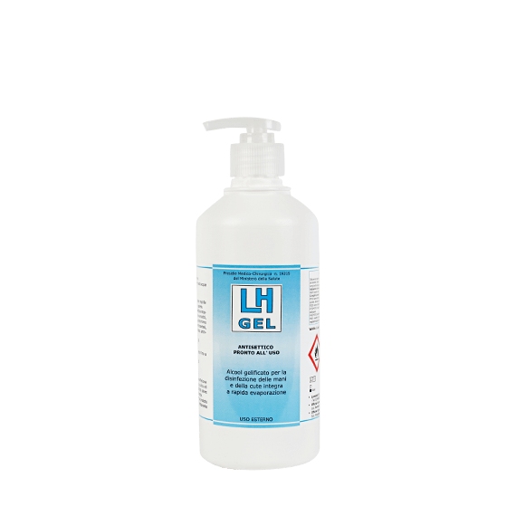 LH gel 500 ml con dosatore - disinfettante mani