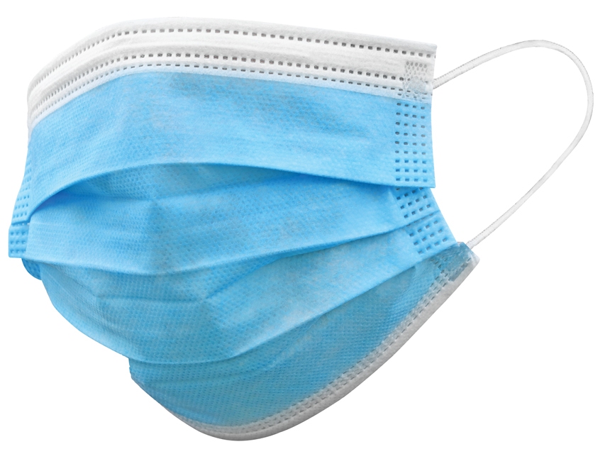 Mascherina chirurgica con elastici auricolari per bambini 5 - 12 anni blu tipo II