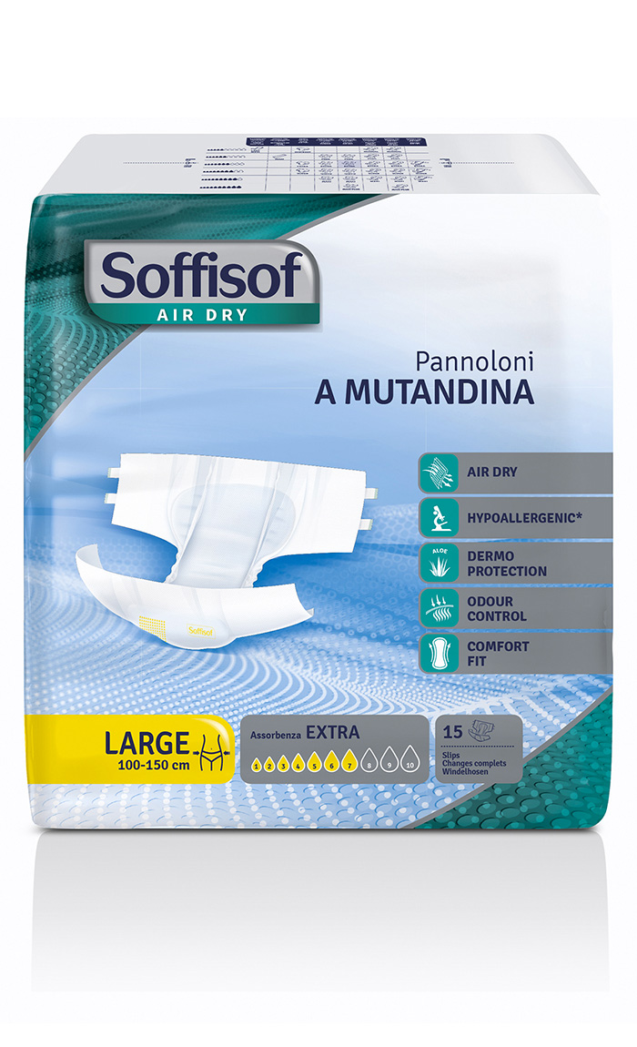 Pannoloni a mutandina Soffisof Air Dry Extra 7 gocce - L