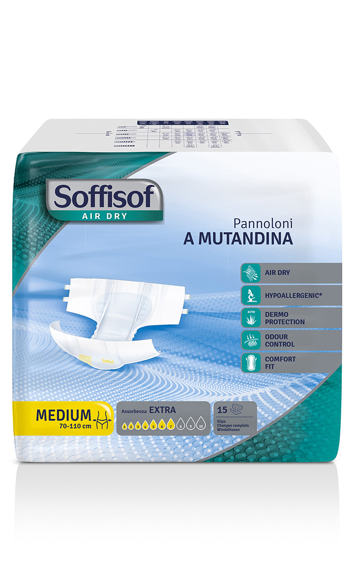 Pannoloni a mutandina Soffisof Air Dry Extra 7 gocce - M