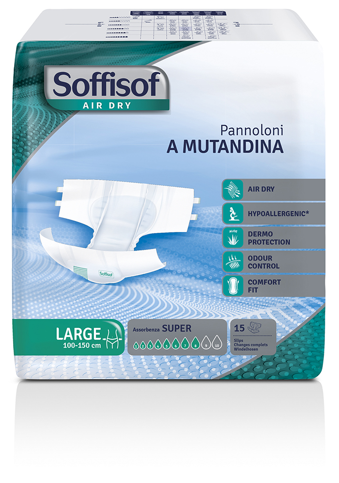 Pannoloni a mutandina Soffisof Air Dry Super 8 gocce - L