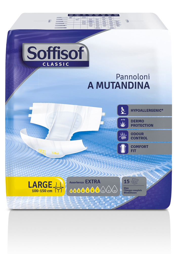 Pannoloni a mutandina Soffisof Classic Extra 7 gocce - Large