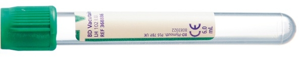 Provetta BD Vacutainer verde Litio Eparina - 6 ml