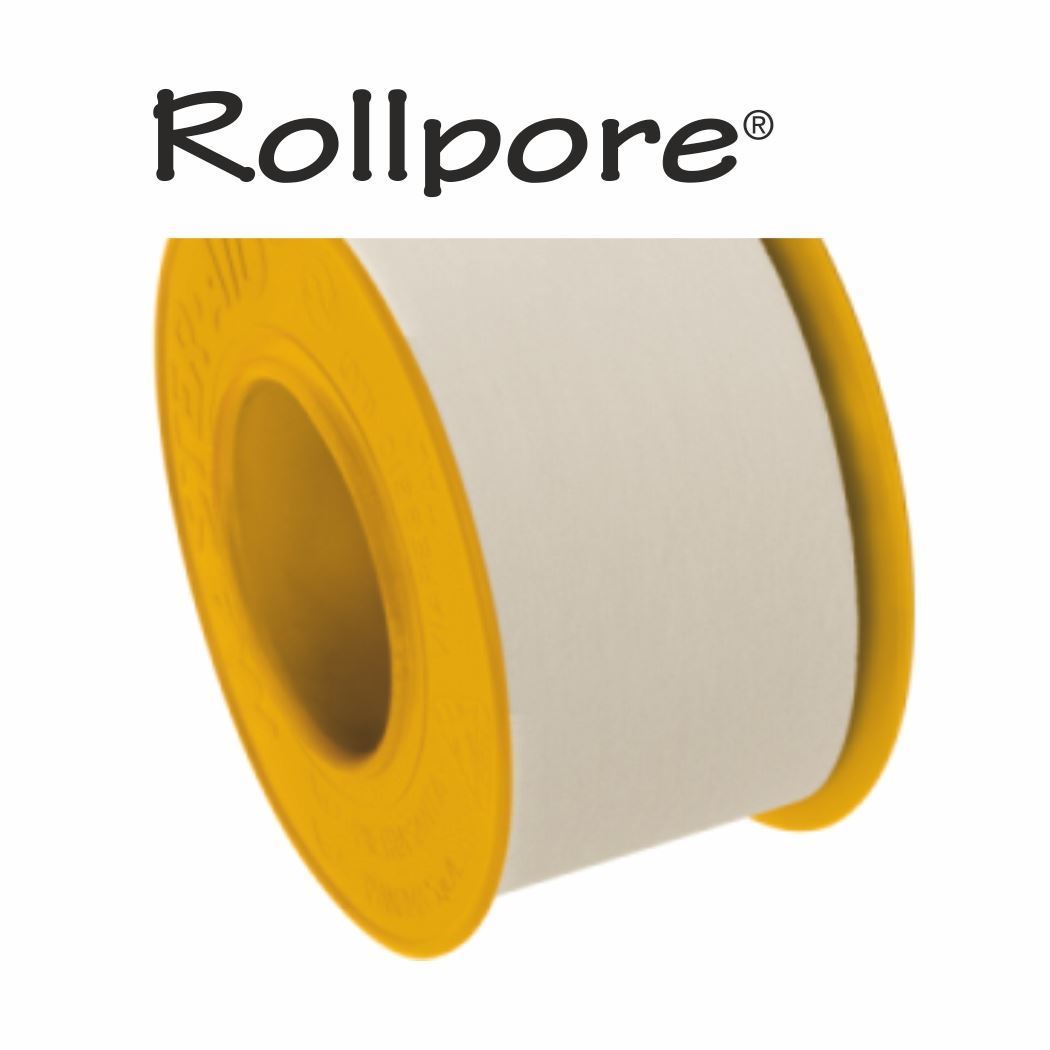 Rollpore 5 cm x 9.14 m - nastro bianco adesivo in TNT