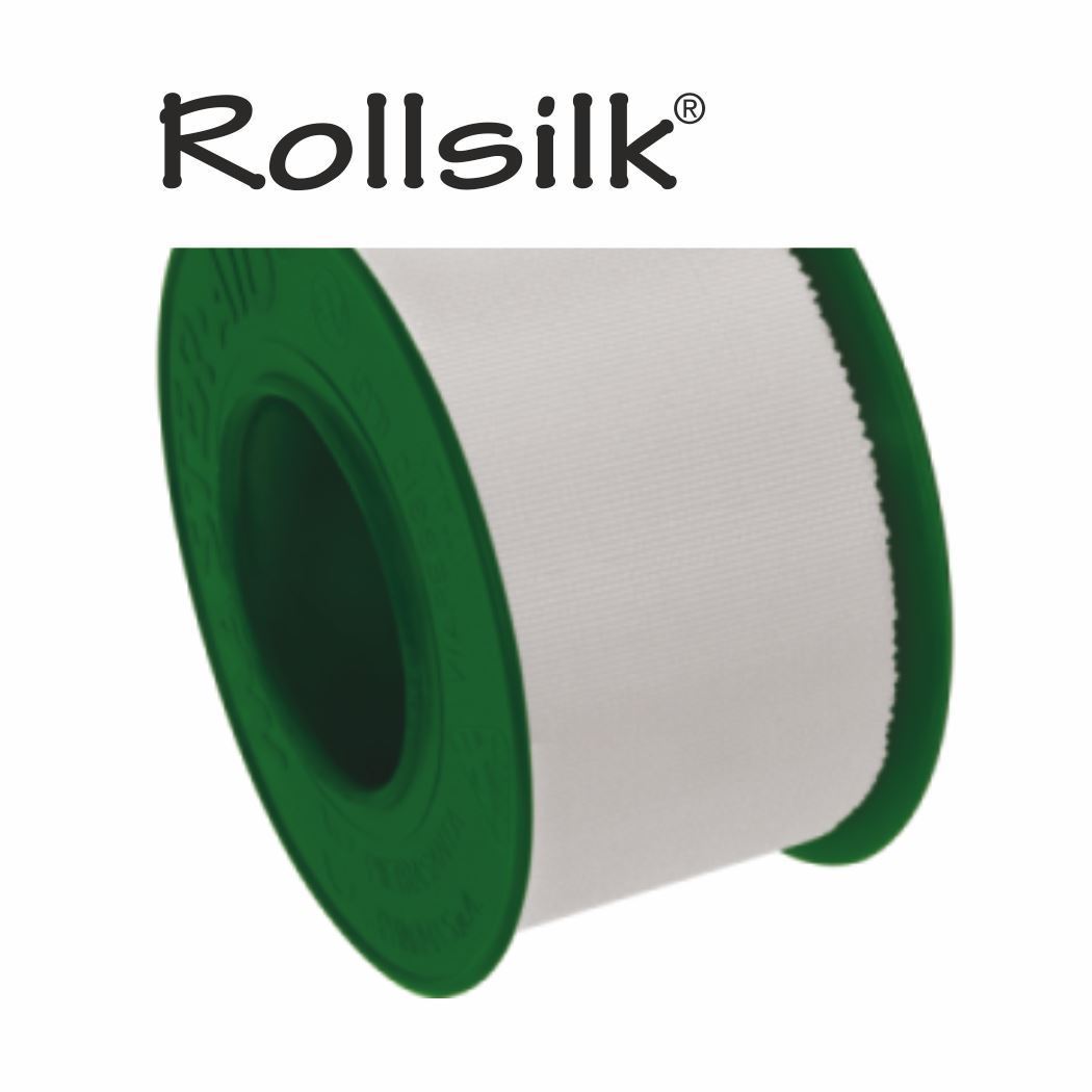 Rollsilk 2.5 cm x 9.14 m - nastro bianco tipo seta