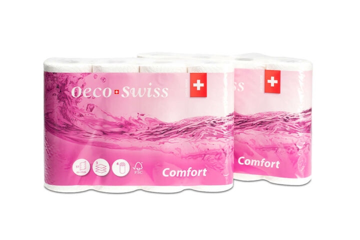 Carta tipo Scottex Oeco Swiss Comfort 3 veli in cellulosa