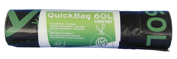 Sacchi neri per rifiuti 60 L con maniglie Quick Bag 40 my