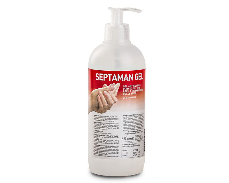 Disinfettante mani Septaman Gel 500 ml con dosatore 70% alcol