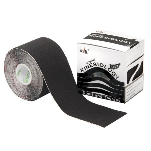 Tape neuromuscolare Nasara 5 cm x 5 m - nero