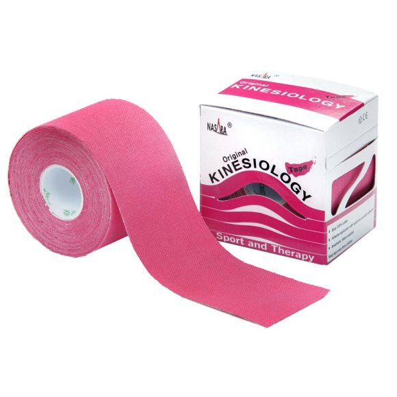 Tape neuromuscolare Nasara 5 cm x 5 m - rosa