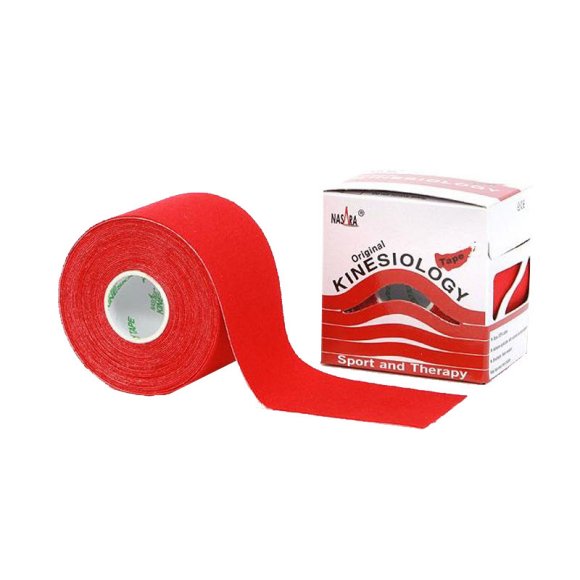 Tape neuromuscolare Nasara 5 cm x 5 m - rosso