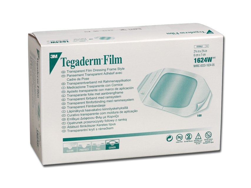 Tegaderm sterile 3M 1624W - 6 x 7 cm