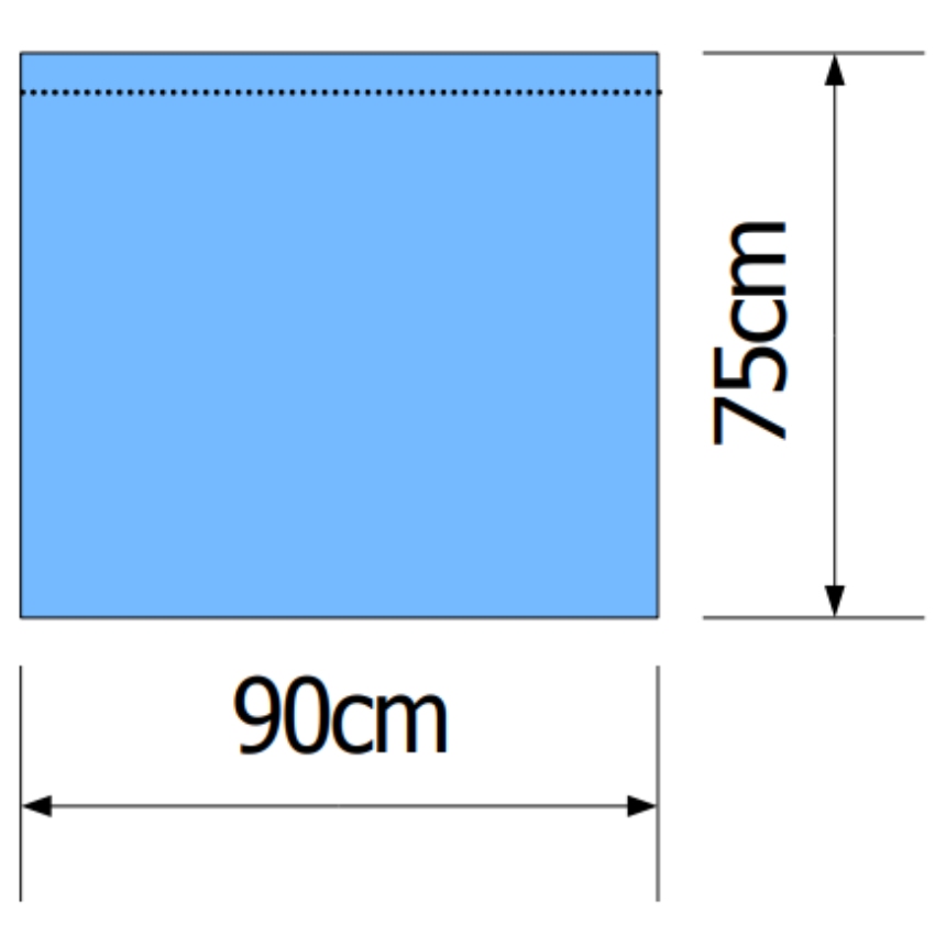 Telo sterile 75 x 90 cm con lato adesivo