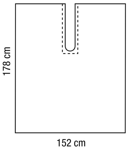 Telo sterile Halyard 152 x 178 cm con fessura adesiva 10 x 53 cm